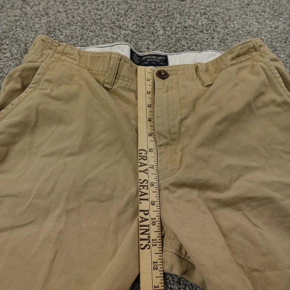 VTG‎ American Eagle Pants Mens 33X32 Beige Brown Tan Chino Relaxed Straight Y2K
